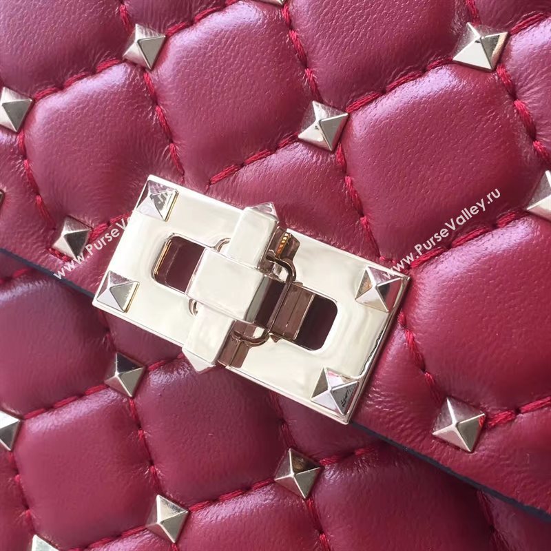 Valentino large rockstud tote wine shoulder bag 4884