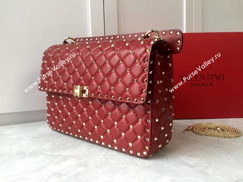 Valentino large rockstud tote wine shoulder bag 4884