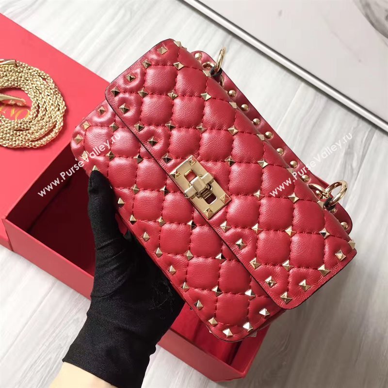 Valentino small red handbag rockstud bag 4886