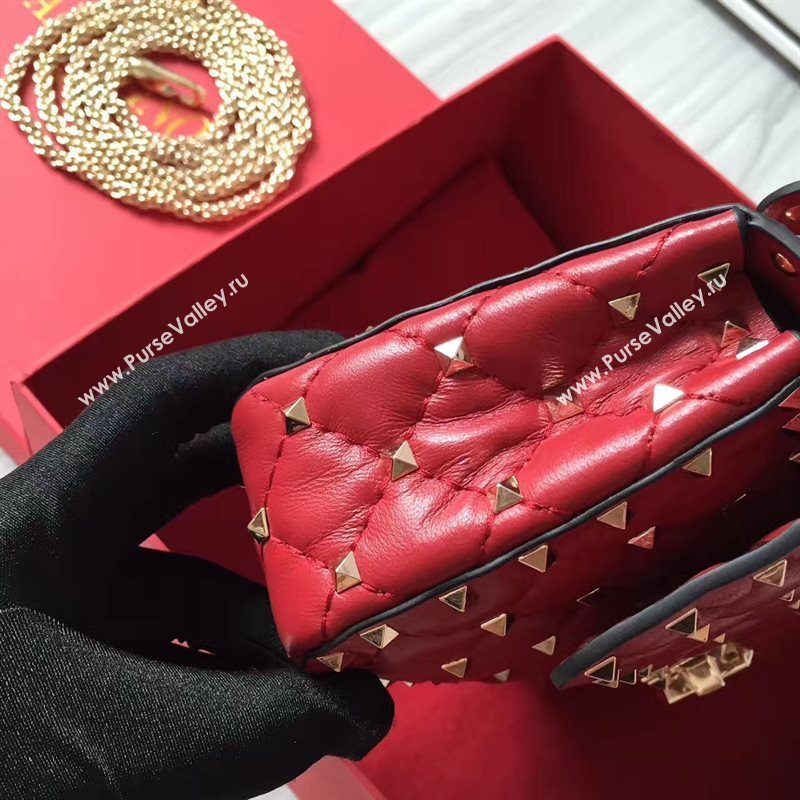 Valentino small red handbag rockstud bag 4886