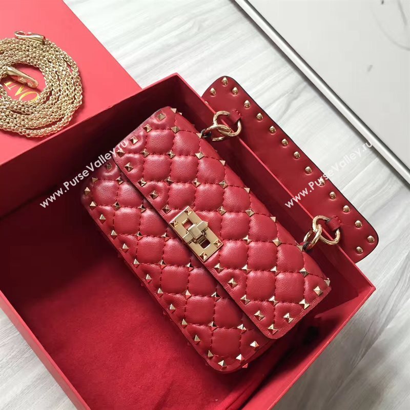 Valentino small red handbag rockstud bag 4886