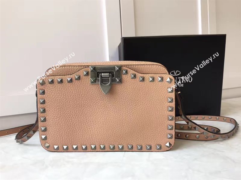 Valentino leather tan small shoulder rockstud bag 4891