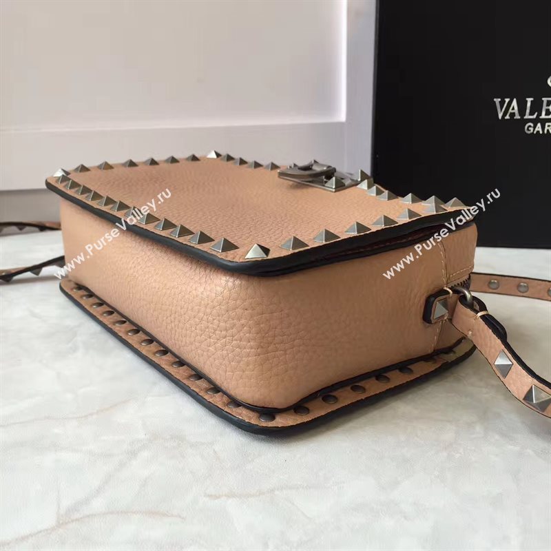 Valentino leather tan small shoulder rockstud bag 4891