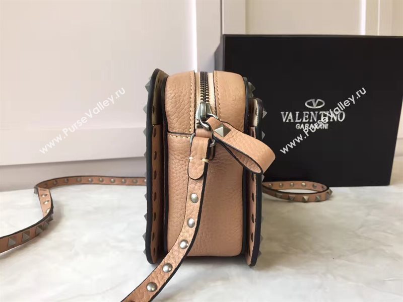 Valentino leather tan small shoulder rockstud bag 4891