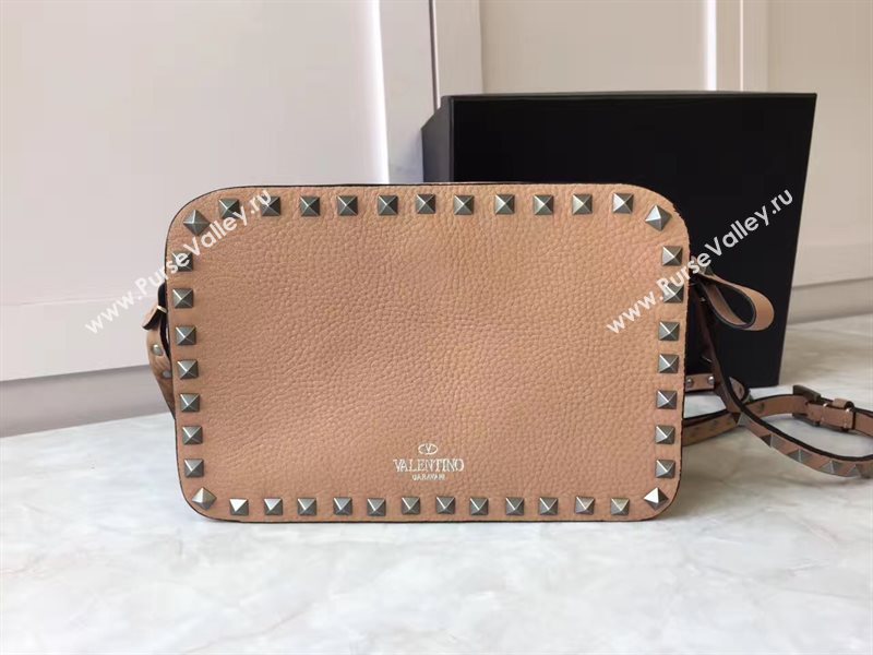 Valentino leather tan small shoulder rockstud bag 4891