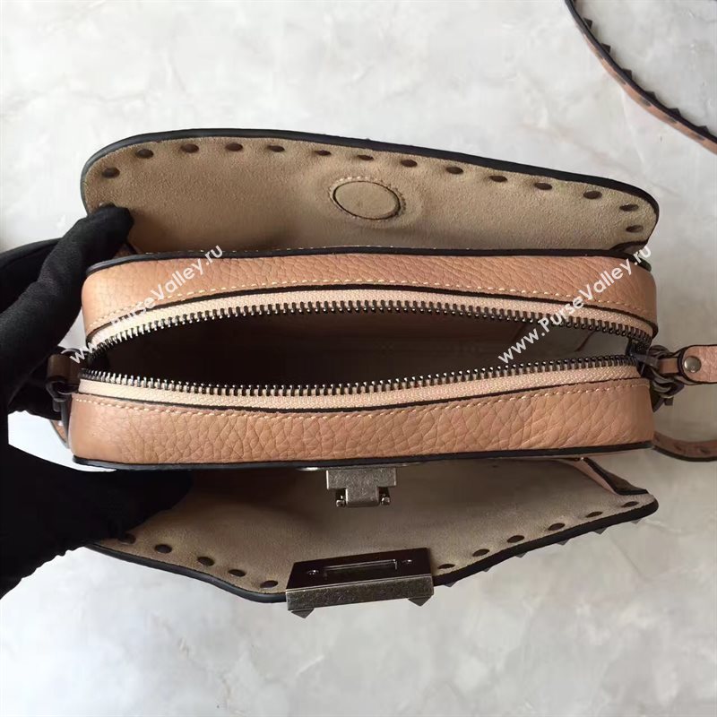 Valentino leather tan small shoulder rockstud bag 4891