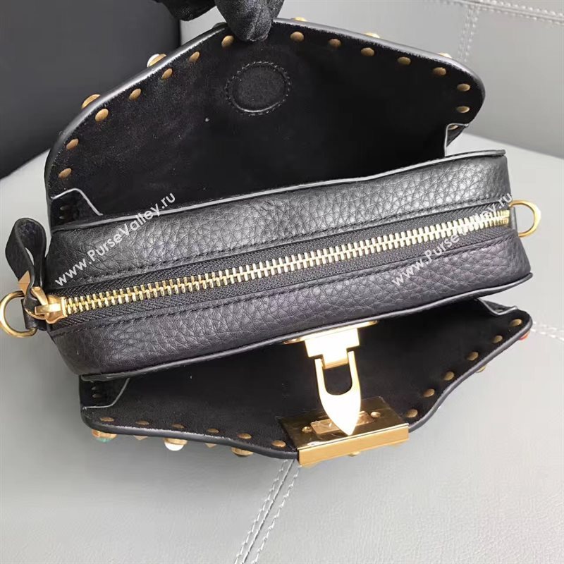 Valentino small black shoulder rockstud bag 4899