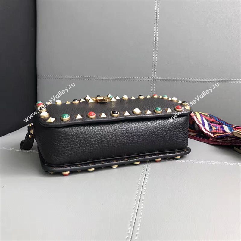 Valentino small black shoulder rockstud bag 4899