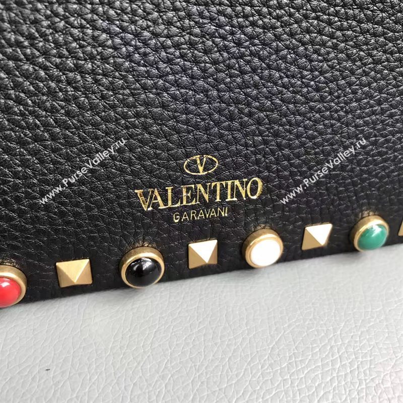 Valentino small black shoulder rockstud bag 4899