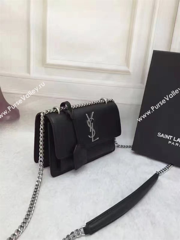 YSL smooth black shoulder sunset bag 4800