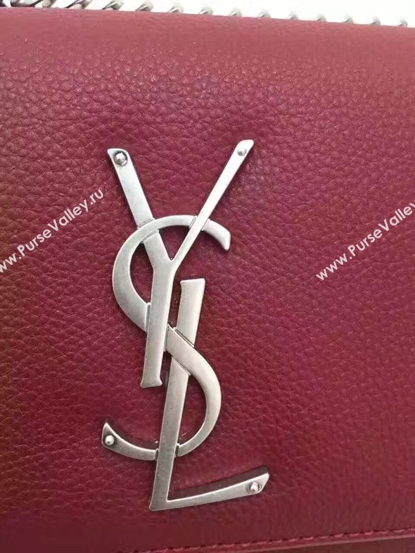 YSL smooth wine shoulder sunset bag 4801