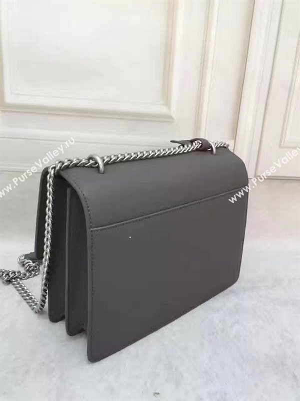 YSL smooth gray shoulder sunset bag 4802