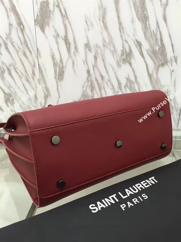 YSL large sac de jour wine silver v bag 4804