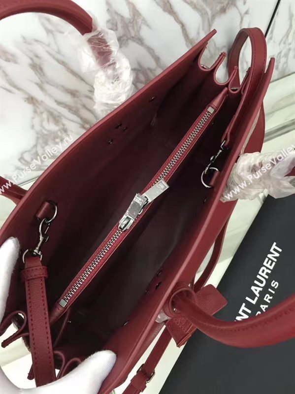 YSL large sac de jour wine silver v bag 4804
