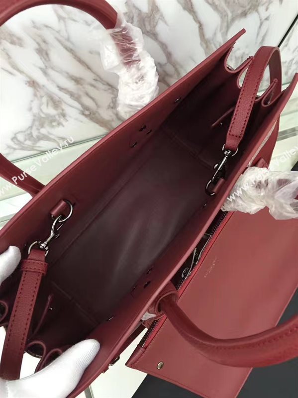 YSL large sac de jour wine silver v bag 4804