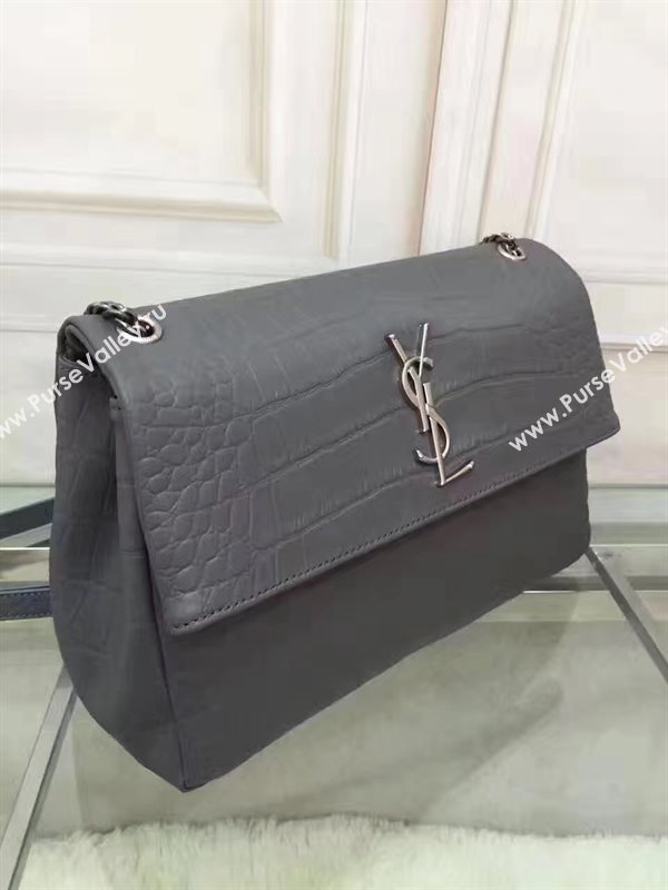 YSL gray shoulder college flap bag 4805