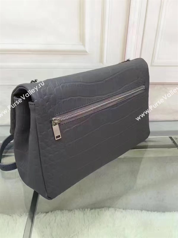 YSL gray shoulder college flap bag 4805