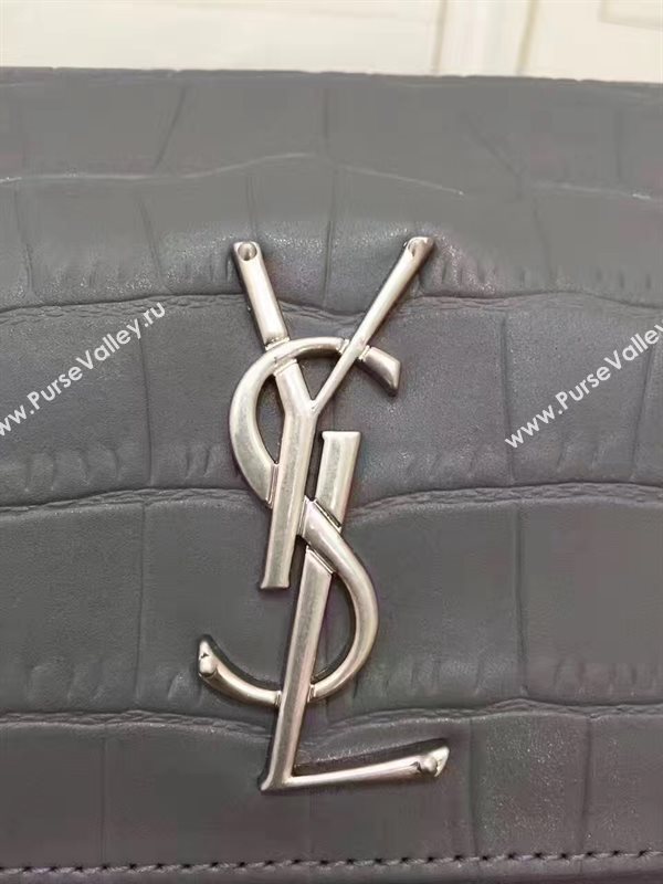 YSL gray shoulder college flap bag 4805