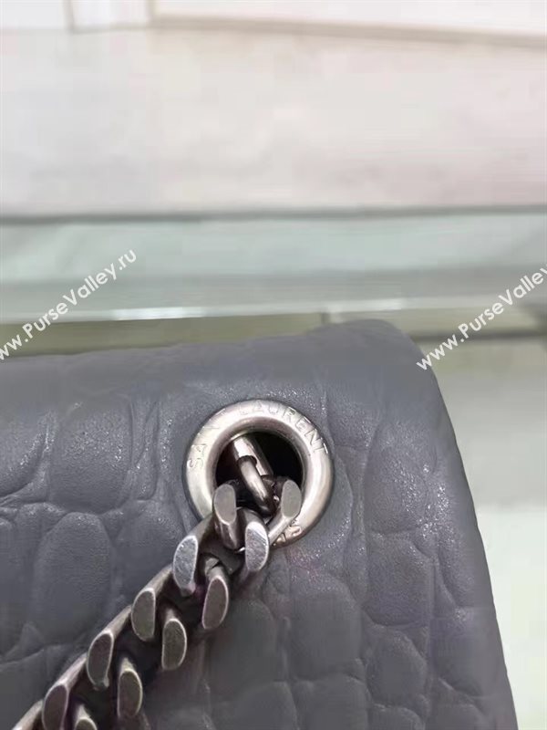 YSL gray shoulder college flap bag 4805