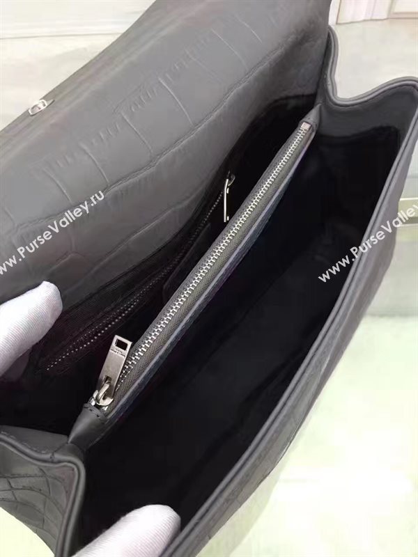 YSL gray shoulder college flap bag 4805