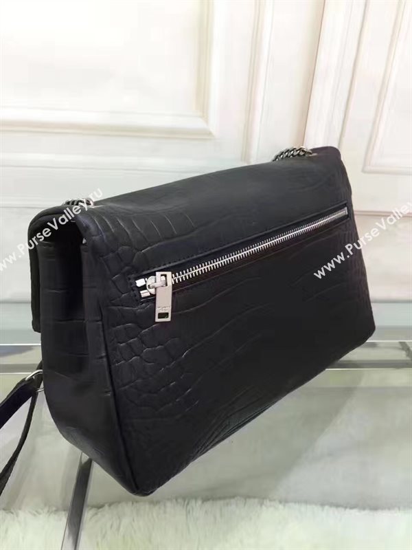 YSL black shoulder college flap bag 4806