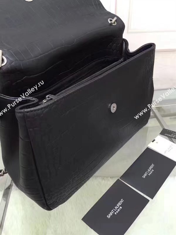 YSL black shoulder college flap bag 4806