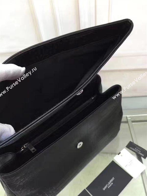 YSL black shoulder college flap bag 4806