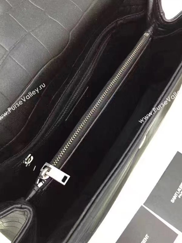 YSL black shoulder college flap bag 4806