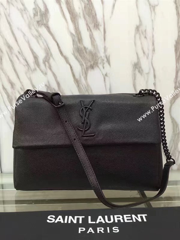 YSL grain black college flap bag 4807