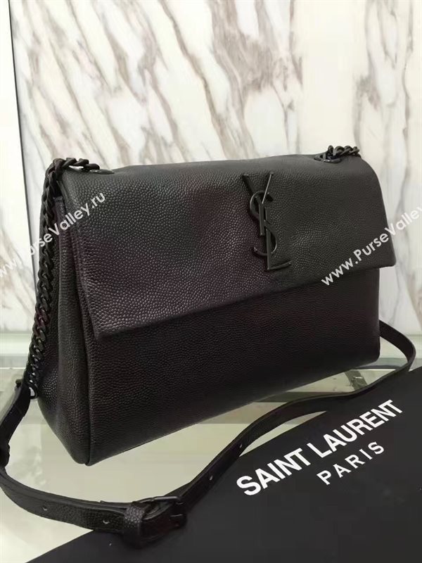 YSL grain black college flap bag 4807
