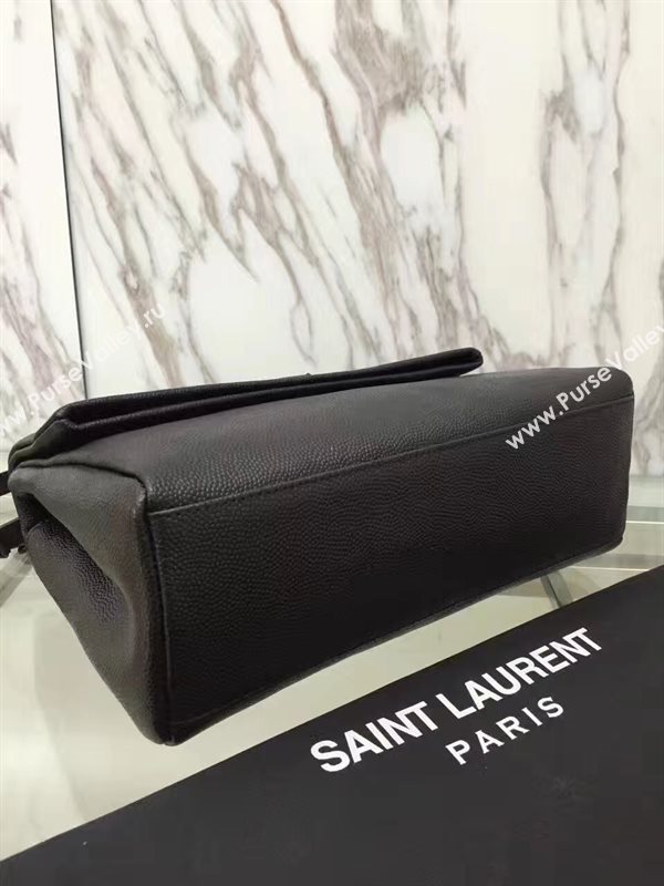 YSL grain black college flap bag 4807