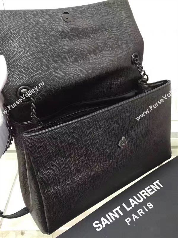 YSL grain black college flap bag 4807