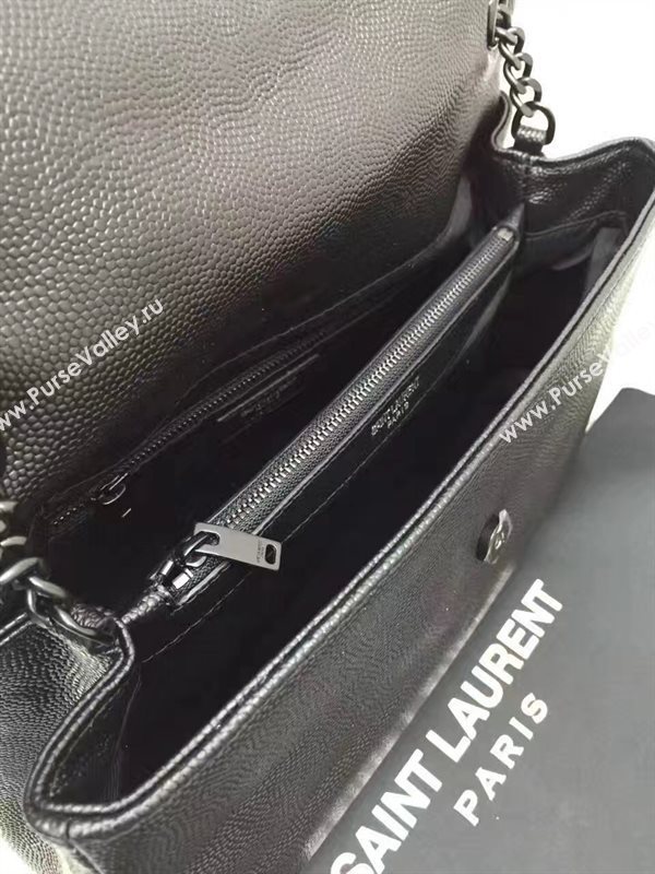 YSL grain black college flap bag 4807