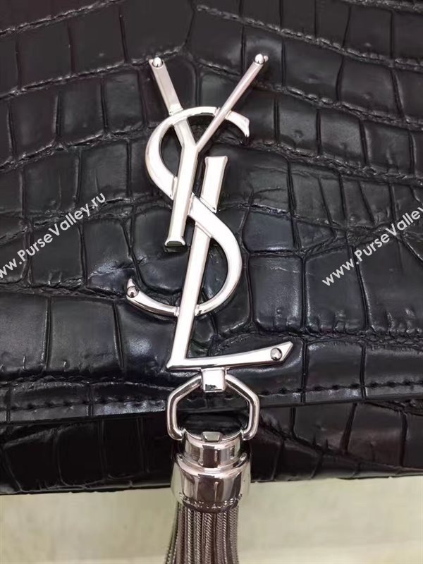 YSL black Tassel clutch shoulder bag 4810