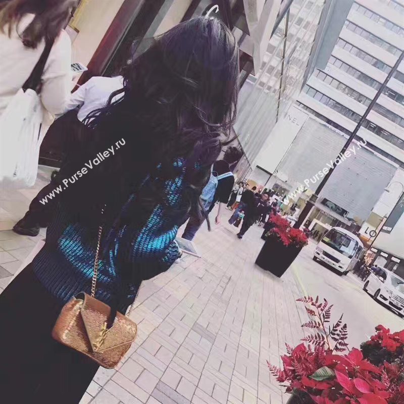 YSL small clutch shoulder gold bag 4817