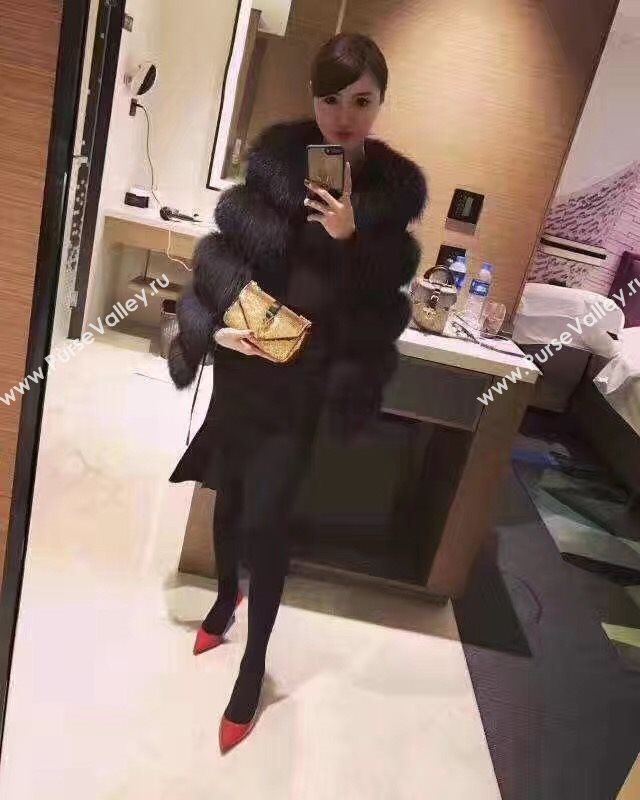 YSL small clutch shoulder gold bag 4817