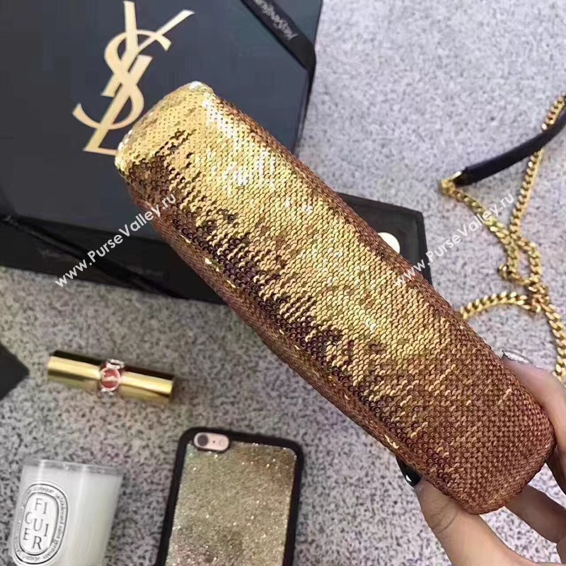 YSL small clutch shoulder gold bag 4817