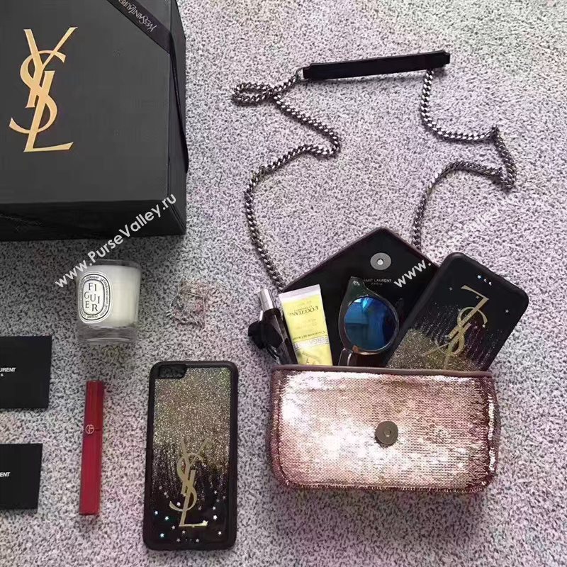 YSL small clutch shoulder gold rose bag 4818