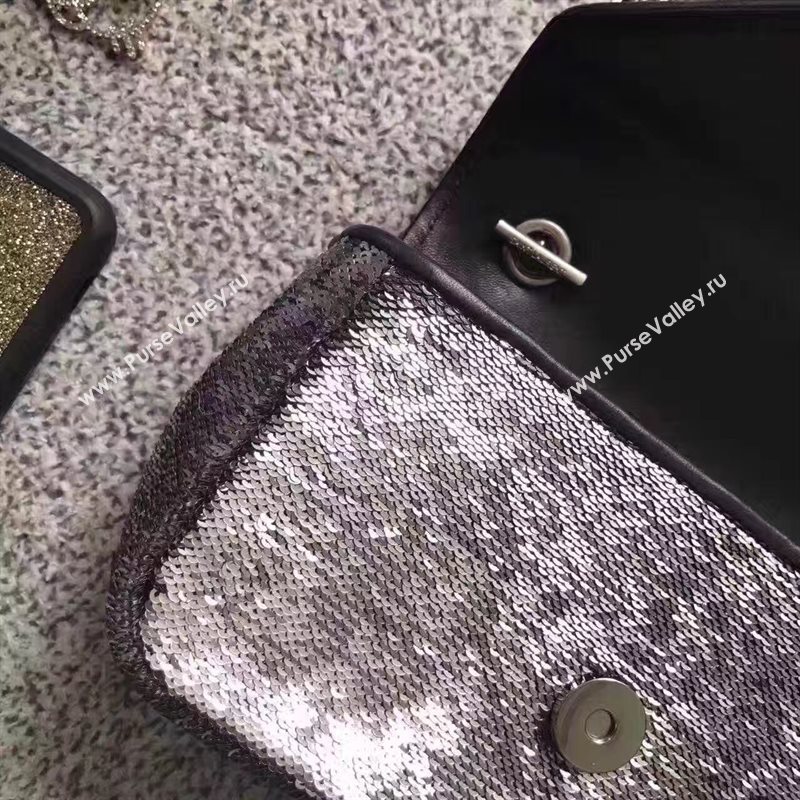 YSL small clutch shoulder silver bag 4819