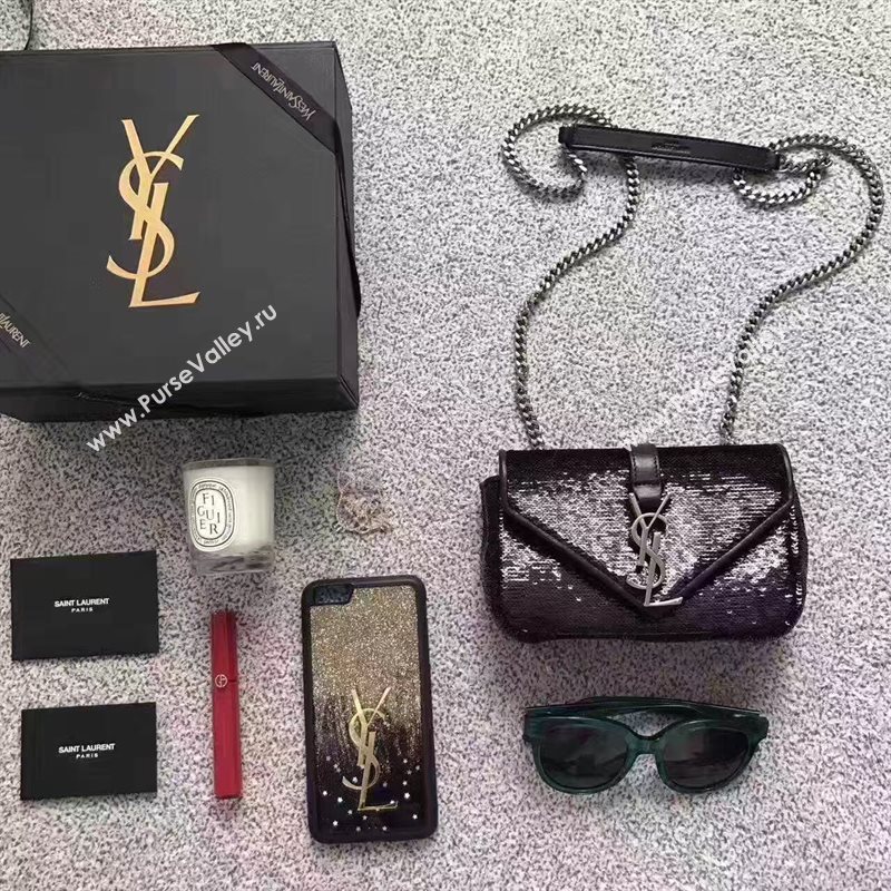 YSL small clutch black shoulder bag 4820