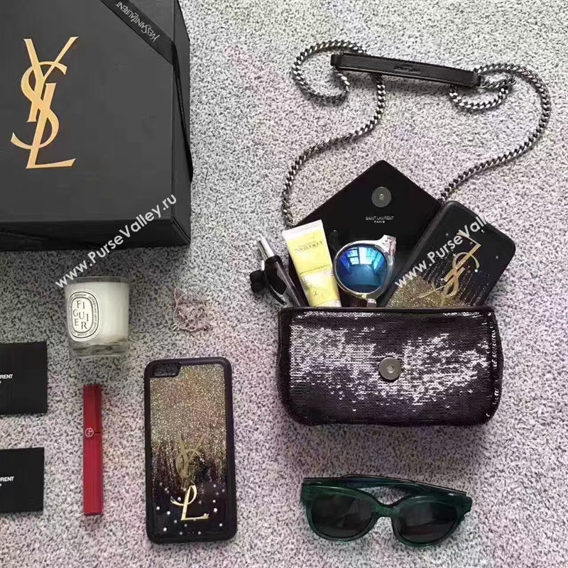 YSL small clutch black shoulder bag 4820