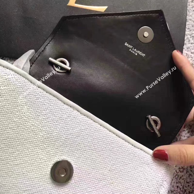 YSL small clutch shoulder white bag 4821