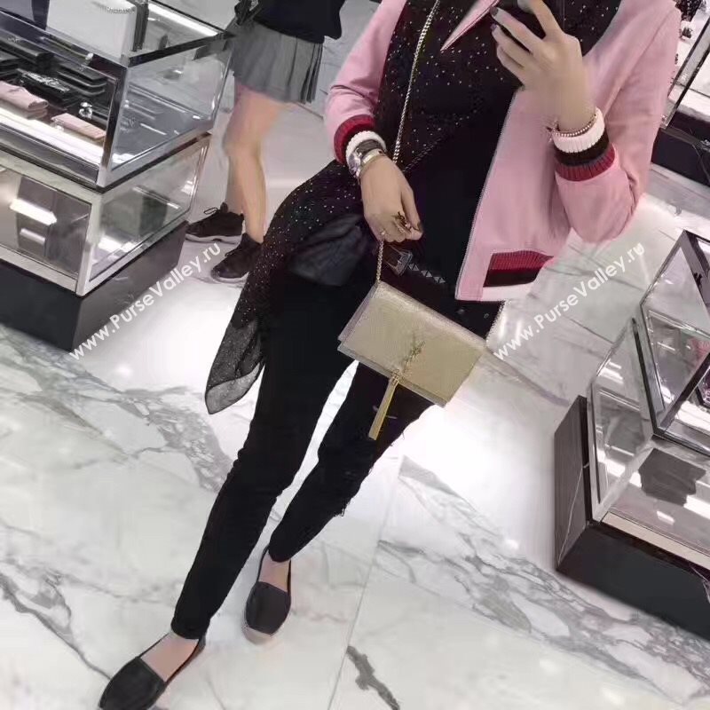 YSL new Tassel gray clutch bag 4823