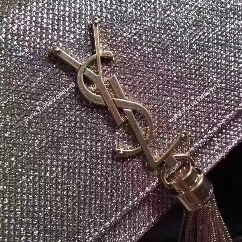 YSL new Tassel gray clutch bag 4823