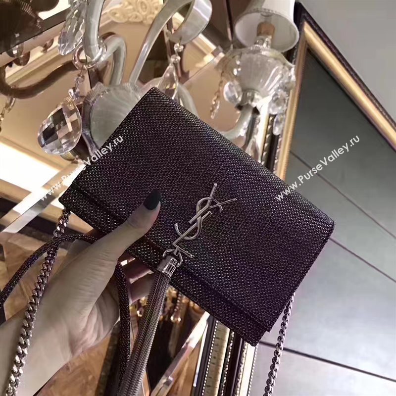 YSL new Tassel clutch v hardware silver bag 4824