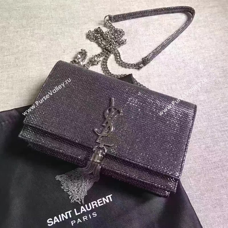 YSL new Tassel clutch v hardware silver bag 4824