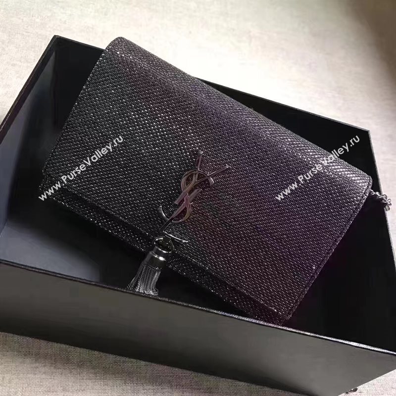 YSL new Tassel clutch v hardware silver bag 4824