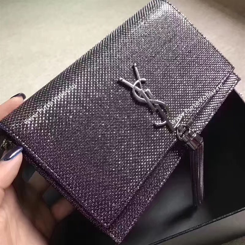 YSL new Tassel clutch v hardware silver bag 4824