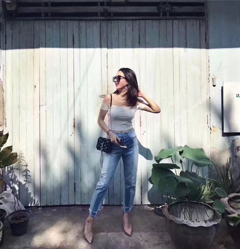 YSL new Tassel clutch tri-color bag 4825