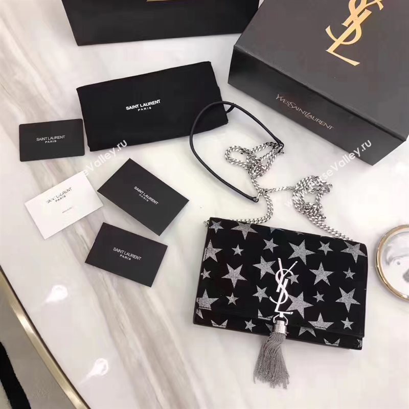 YSL new Tassel clutch tri-color bag 4825